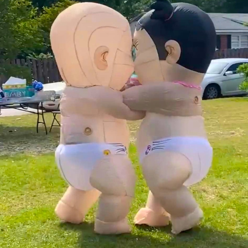 Adult Baby Boy and Girl Inflatable Costume